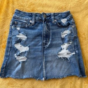 Denim mini skirt